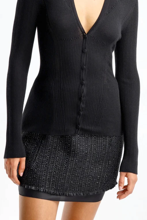 Femme Lanvin Cardigan V Neck En Noir