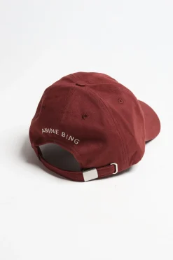 Femme Anine Bing Casquette Jeremy La En Cerise Foncee