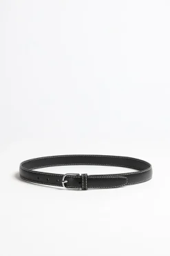 Femme Toteme Ceinture Slim Trouser In Black Grain