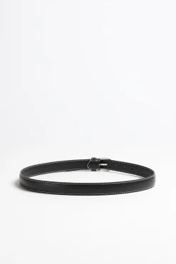Femme Toteme Ceinture Slim Trouser In Black Grain
