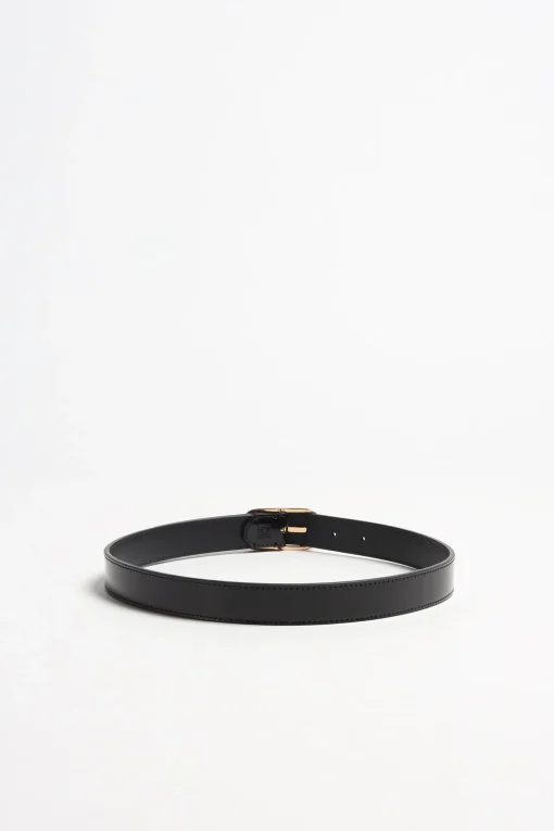 Femme Toteme Ceinture Wide Oval En Noir