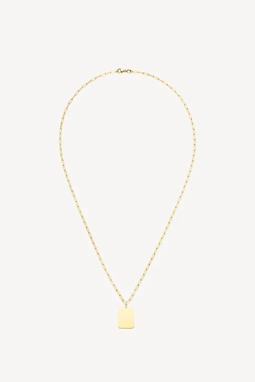 Femme Nina Kastens Jewelry Chaine Thin Paperclip Avec Diamond Tag