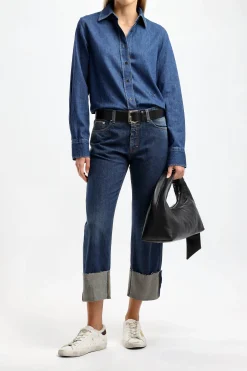 Femme Closed Chemisier Denim In Dark Blue