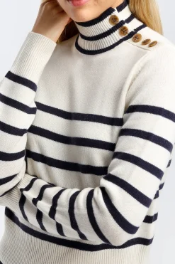 Femme Frame Col Roule Mariner En Blanc Casse