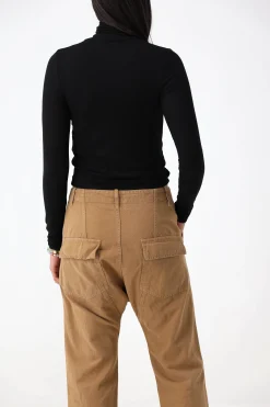 Femme Anthony Thomas Melillo Col Roule Modal Rib En Noir