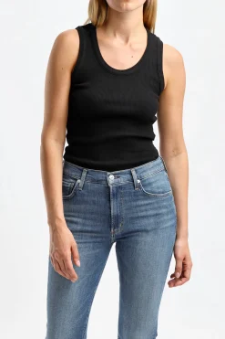 Femme Agolde Debardeur Poppy En Noir