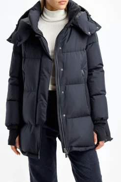 Femme Herno Doudoune A Capuche Dark Navy