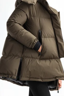 Femme Herno Doudoune A Capuche Verte