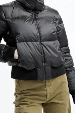 Femme Ahirain Doudoune Blouson Rain En Noir