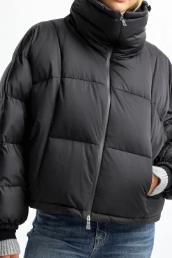 Femme Herno Doudoune Woven En Noir