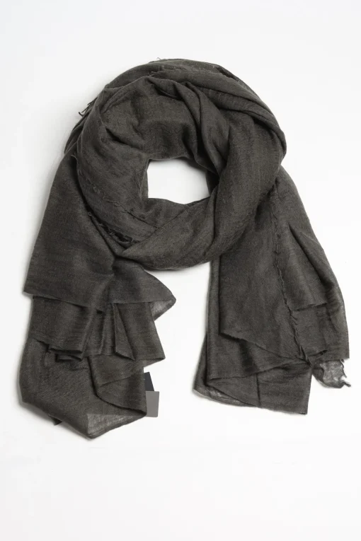 Femme Frenckenberger Echarpe Big Mono In Black Olive