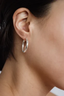Femme Nina Kastens Jewelry Hoops Essential En Or Blanc