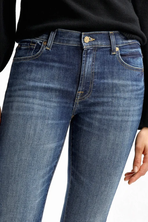 Femme 7 For All Mankind Jeans Bootcut Nolita En Bleu Fonce