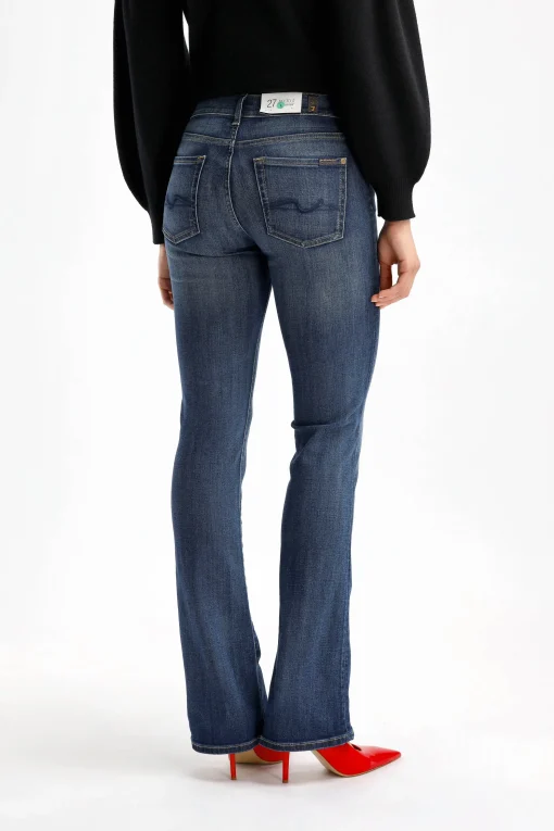 Femme 7 For All Mankind Jeans Bootcut Nolita En Bleu Fonce