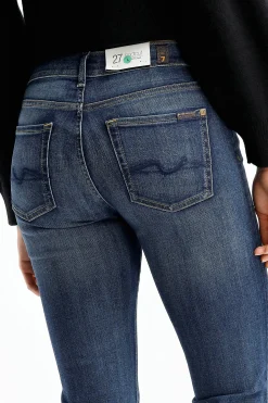 Femme 7 For All Mankind Jeans Bootcut Nolita En Bleu Fonce