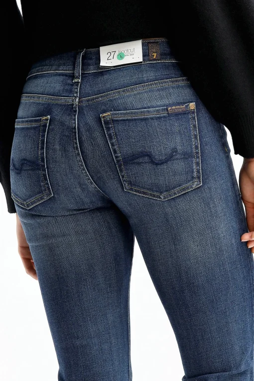 Femme 7 For All Mankind Jeans Bootcut Nolita En Bleu Fonce