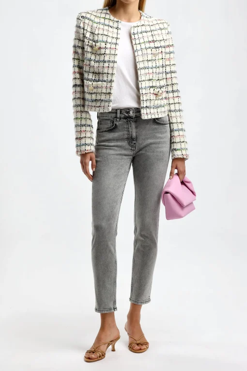 Femme IRO Jeans Galloway En Gris Use
