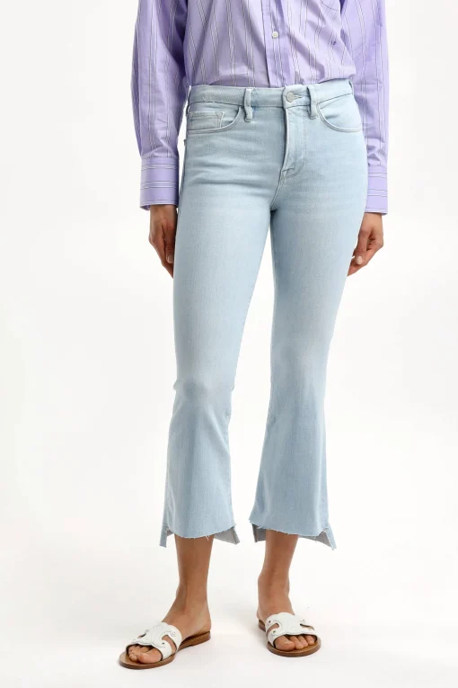 Femme Frame Jeans Le Crop Mini Boot En Clarte