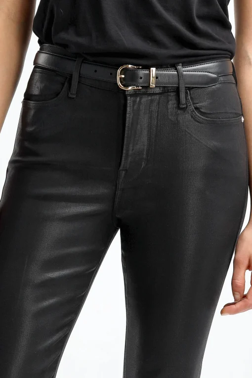 Femme Frame Jeans Le High Flare En Noir