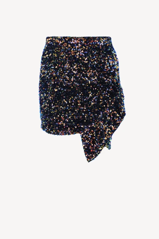 Femme IRO Jupe Dasia Dans Shiny Blue