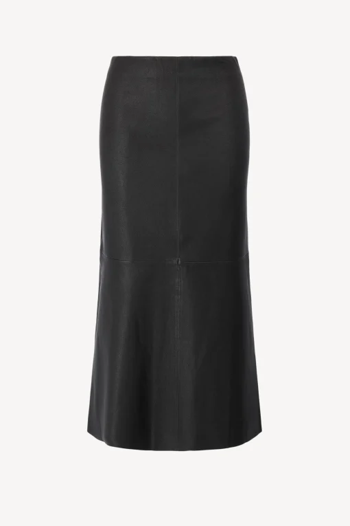 Femme by Malene Birger Jupe En Cuir Simoas En Noir