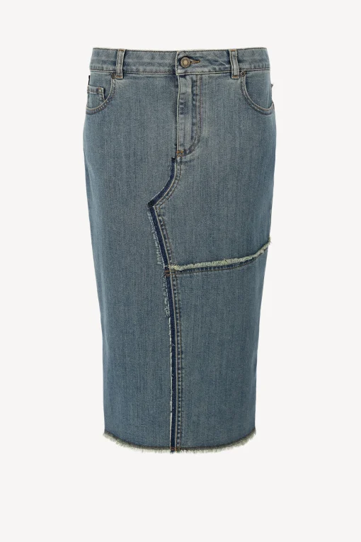Femme Tom Ford Jupe En Jean Midi En Hydrangea