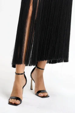 Femme PatBo Jupe Fringe Trim En Noir