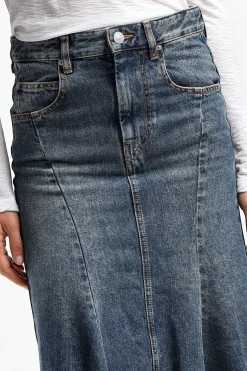Femme Isabel Marant Jupe Nyda En Bleu Fonce