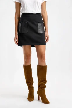 Femme Max Mara Jupe Pagella En Noir