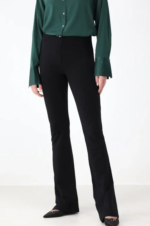 Femme SPRWMN Leggings City Micro Flare En Noir