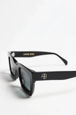 Femme Anine Bing Lunettes De Soleil Indio En Noir