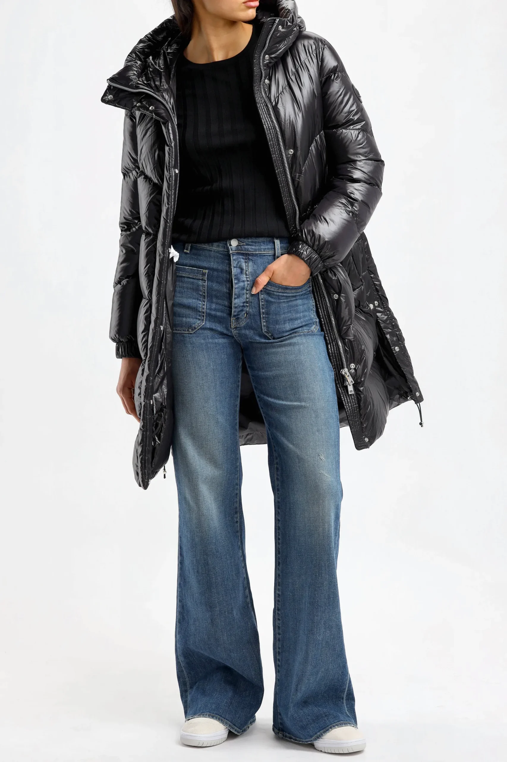 Femme Woolrich Manteau Aliquippa En Noir