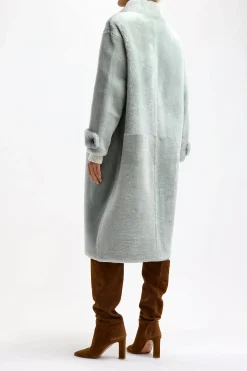 Femme Yves Salomon Manteau D'Officier En Jade