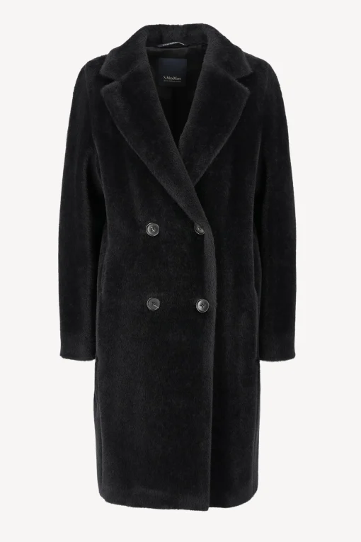 Femme S Max Mara Manteau Roseto En Noir