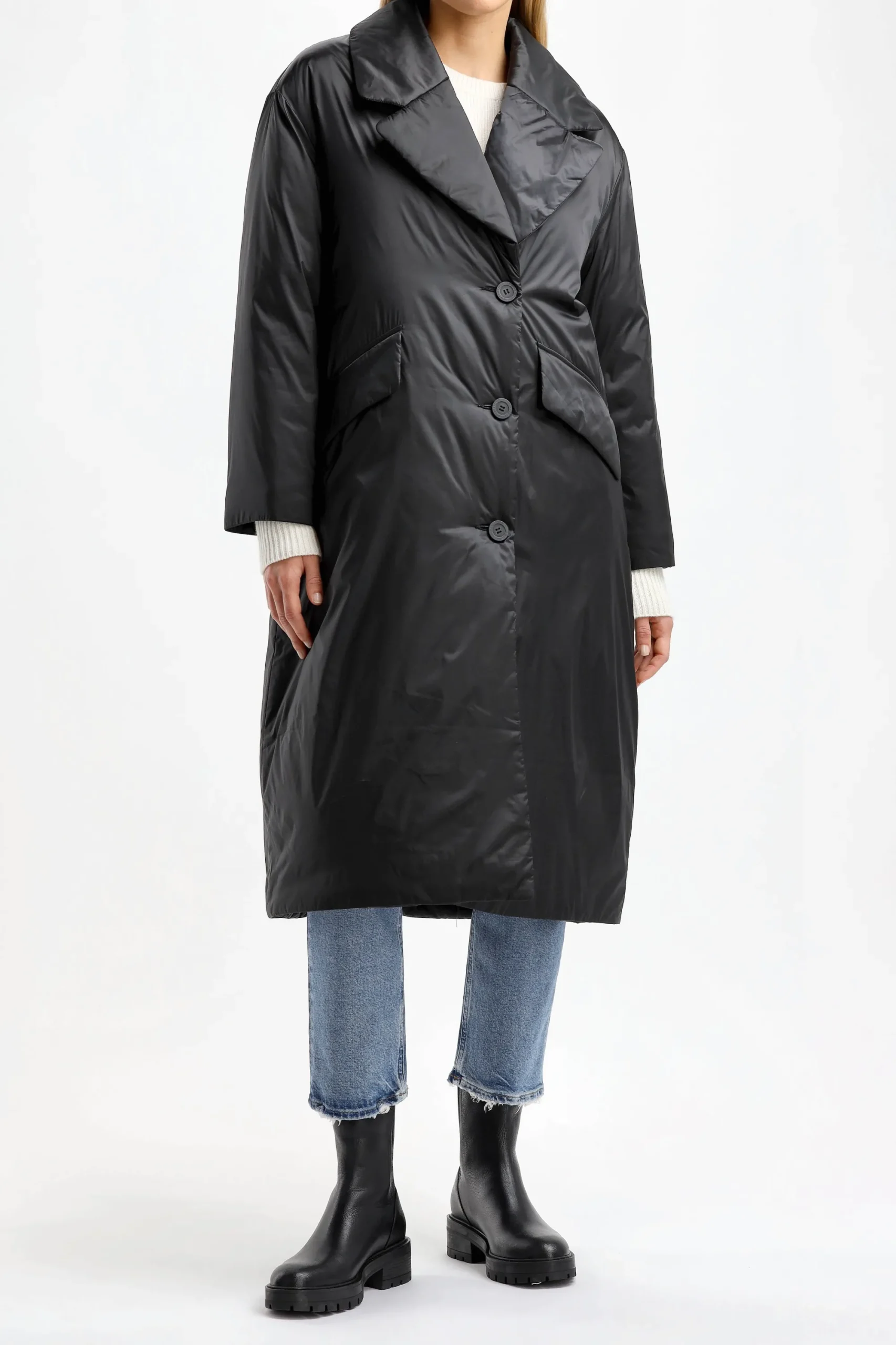 Femme Ahirain Manteau Techno Rain En Noir