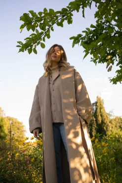 Femme by Malene Birger Manteau Trullem Dans Grey Brown Melange