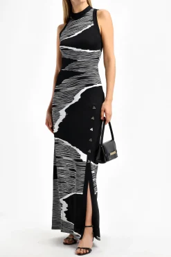 Femme Missoni Maxi Robe Noire/Blanche