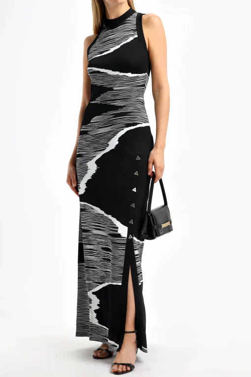 Femme Missoni Maxi Robe Noire/Blanche