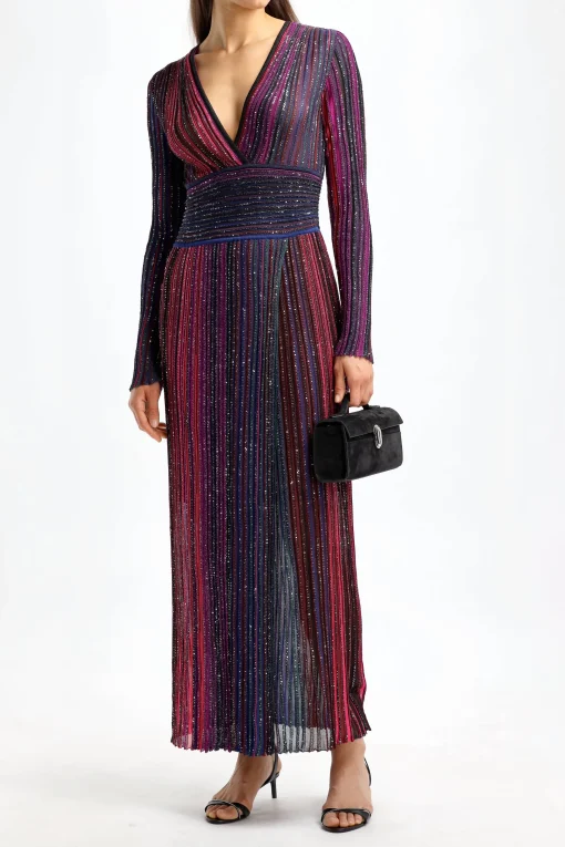 Femme Missoni Maxi Robe Noire/Viola