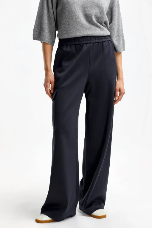 Femme Tibi Pantalon Active Knit En Marine