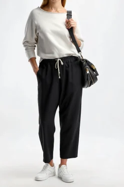 Femme Nili Lotan Pantalon Aida En Noir