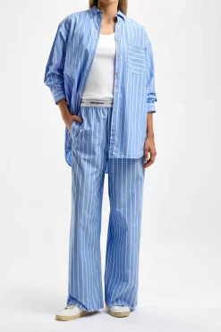 Femme H2O Fagerholt Pantalon Box A Rayures Bleues