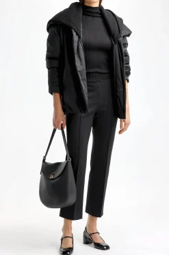 Femme Agnona Pantalon Comfort Jersey Noir
