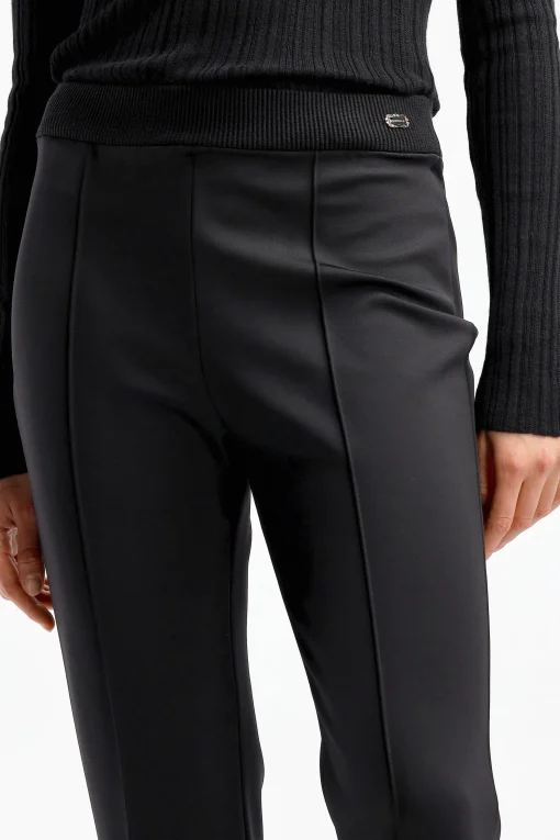 Femme Agnona Pantalon Comfort Jersey Noir