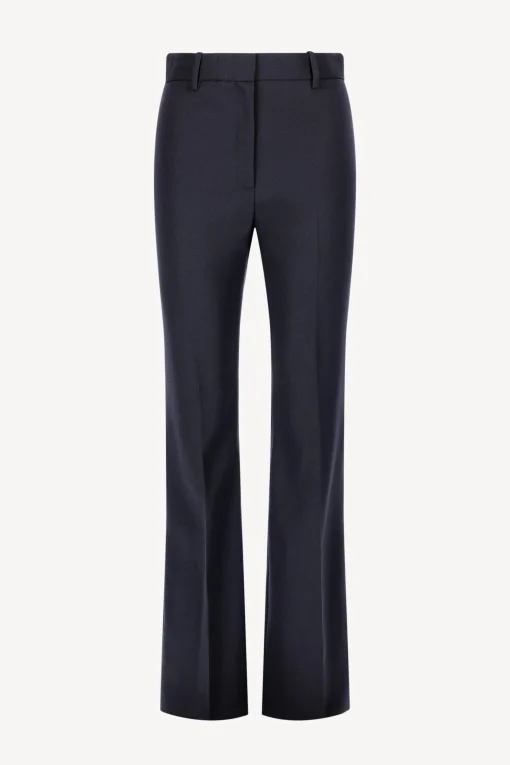Femme Nili Lotan Pantalon Corette En Marine Fonce