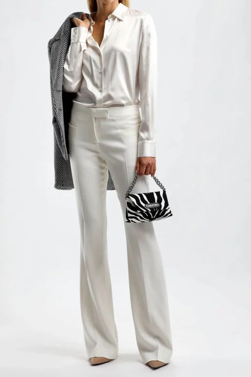 Femme Tom Ford Pantalon De Costume Bootcut En Chalk