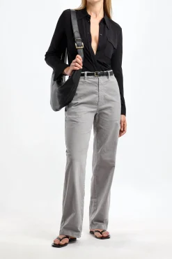 Femme Nili Lotan Pantalon Eliot Boy En Gris