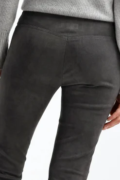 Femme Stouls Pantalon En Cuir Velours Jp Twenty A Chartreux