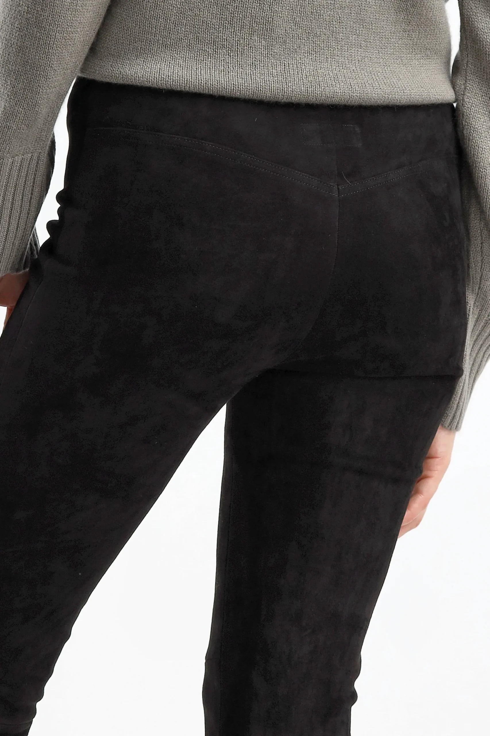 Femme Stouls Pantalon En Cuir Velours Jp Twenty En Noir