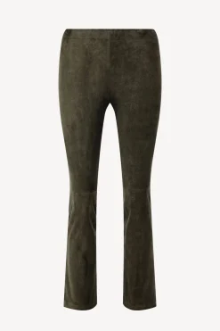 Femme Stouls Pantalon En Cuir Velours Jp Twenty In Saxo